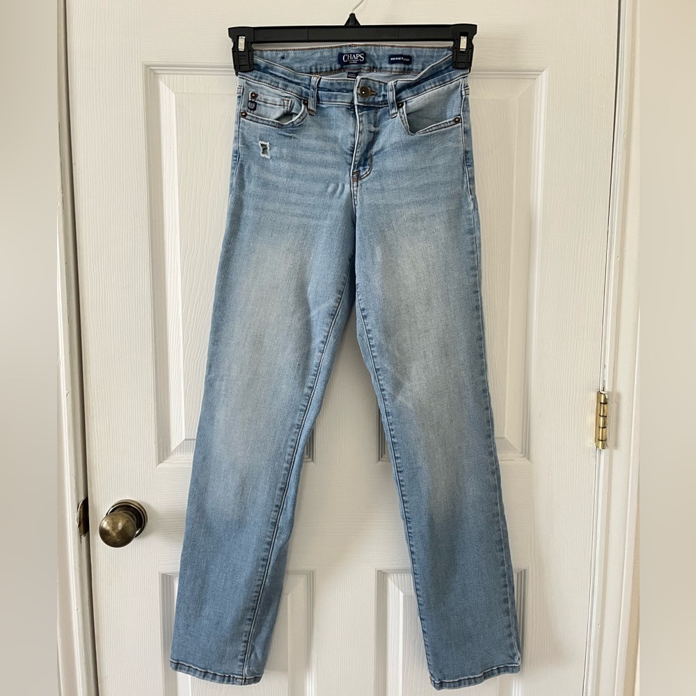 Chaps Women's Light Blue Straight Leg Jeans